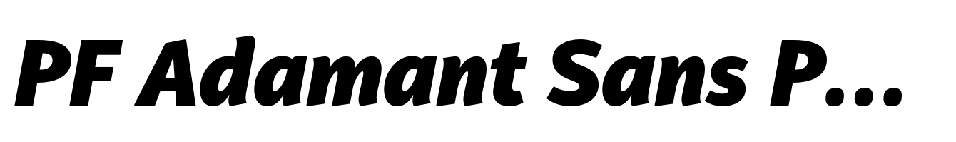 PF Adamant Sans Pro Black Italic